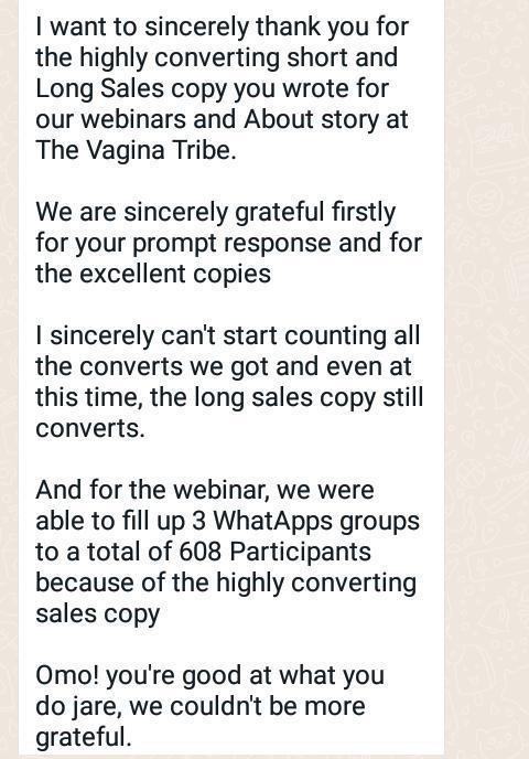 Vagina Tribe Testimonial